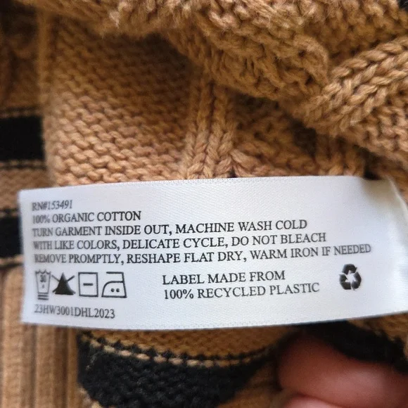 Hope & Henry 100 Percent Cotton Long Sleeve V Neck Sweater Size M - Picture 7 of 10